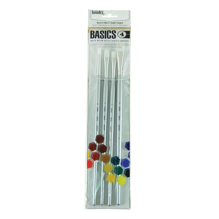 Syntetpensler Akryl Long Handle 5-pak i gruppen Kunstnerartikler / Pensler / Syntetiske pensler hos Pen Store (137852)