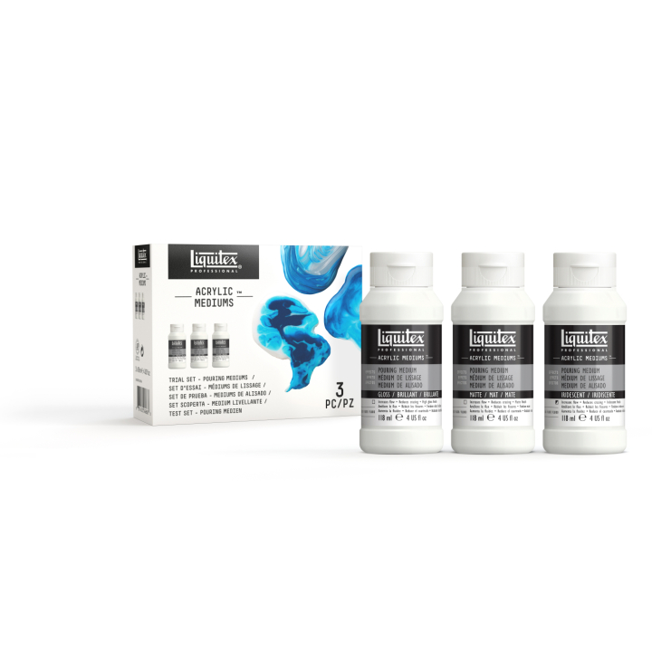 Pouring Medium 3-sæt i gruppen Kunstnerartikler / Malermedier og lak / Akrylmedium hos Pen Store (137867)