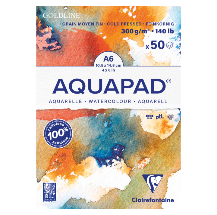 Aquapad akvarelblok A6 i gruppen Papir & Blokke / Kunstnerblokke / Akvarelblokke hos Pen Store (137969)