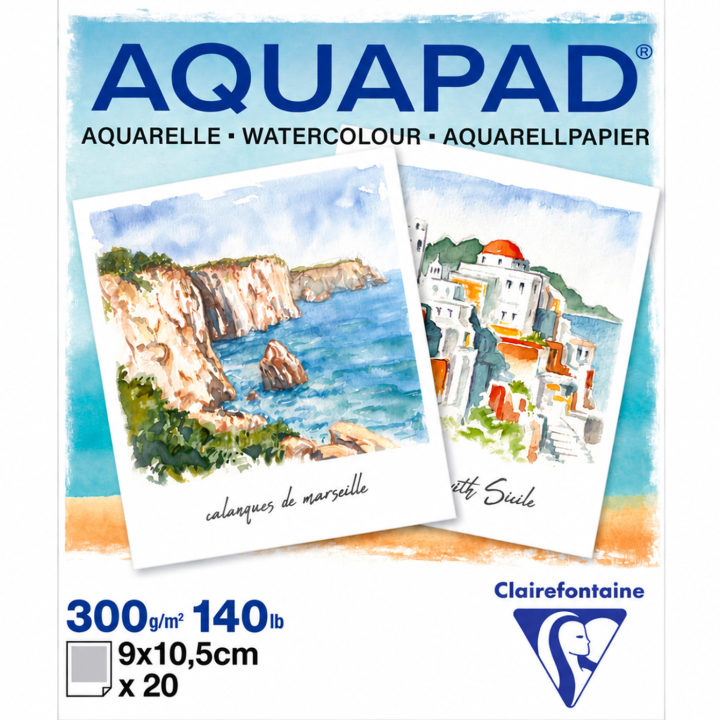 Aquapad akvarelblok 9x10,5 cm i gruppen Papir & Blokke / Kunstnerblokke / Akvarelblokke hos Pen Store (137970)