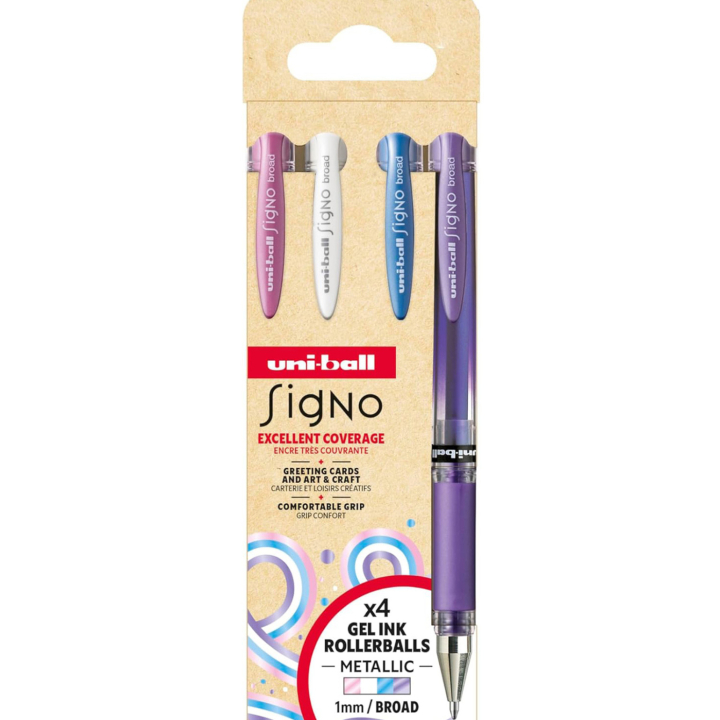 Signo Broad Um-153 Gel 4-sæt No2 i gruppen Penne / Skrive / Gelpenne hos Pen Store (137978)