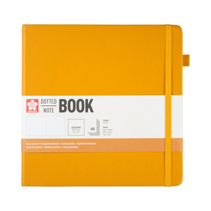 Notebook 20x20 cm Hard Cover Japanese Kerria Dotted i gruppen Papir & Blokke / Skriv og noter / Notesbøger hos Pen Store (137994)