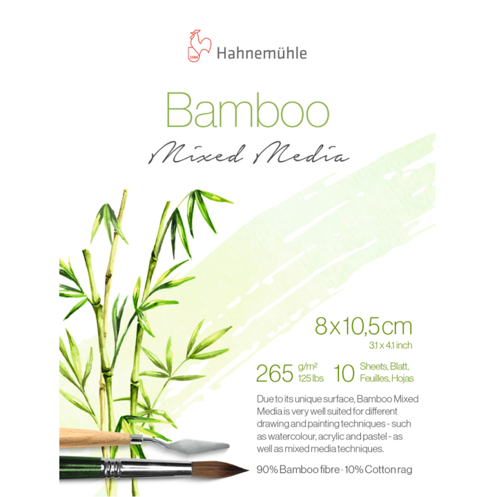 Mixed Media Bamboo 265g 8x10,5 cm i gruppen Papir & Blokke / Kunstnerblokke / Mixed media-blokke hos Pen Store (137995)