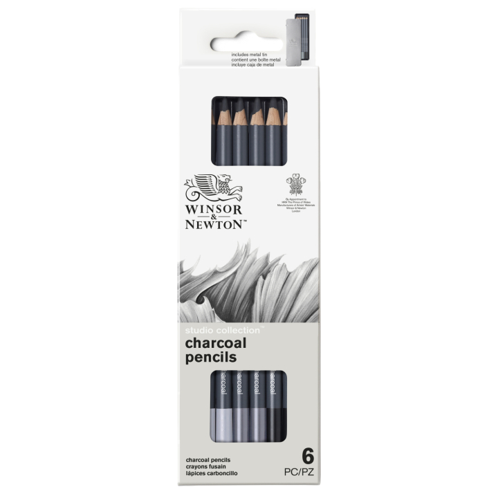 Studio Collection Skitsepenne 6 dele i gruppen Kunstnerartikler / Kridt og blyanter / Kulblyanter og tegnekul hos Pen Store (138034)
