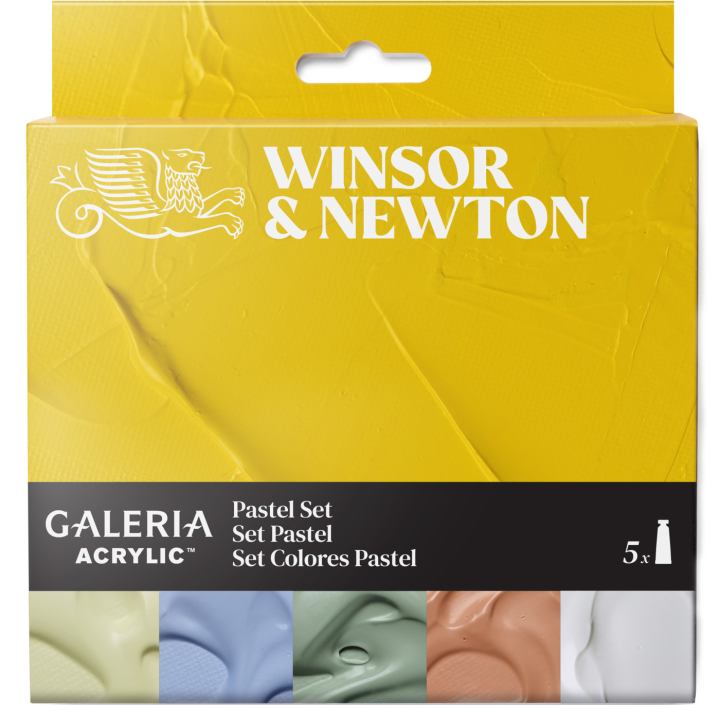 Galeria Akrylmaling 5x60ml Pastel set i gruppen Kunstnerartikler / Kunstnerfarver / Akrylmaling hos Pen Store (138039)