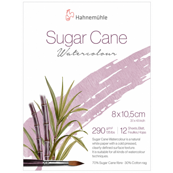 Akvarelblok Sugar Cane 290g 8x10,5 cm i gruppen Papir & Blokke / Kunstnerblokke / Akvarelblokke hos Pen Store (138053)