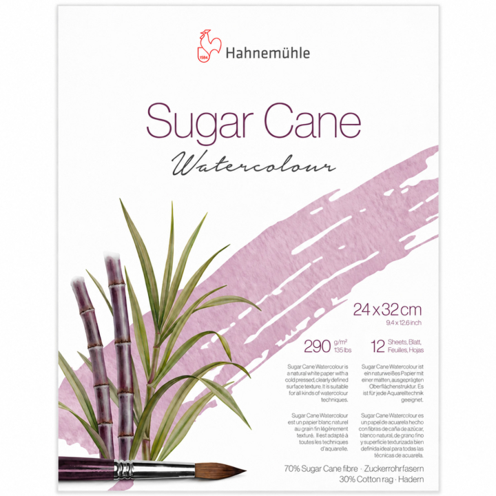 Akvarelblok Sugar Cane 290g 24x32 cm i gruppen Papir & Blokke / Kunstnerblokke / Akvarelblokke hos Pen Store (138054)