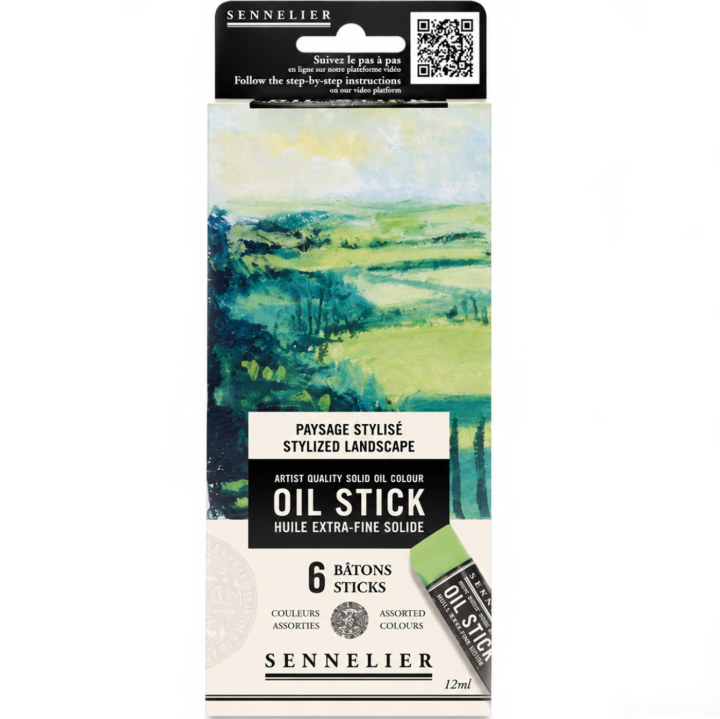 Oil Stick Mini 6-sæt Stylish landscape i gruppen Kunstnerartikler / Kridt og blyanter / Oliekridt hos Pen Store (138061)