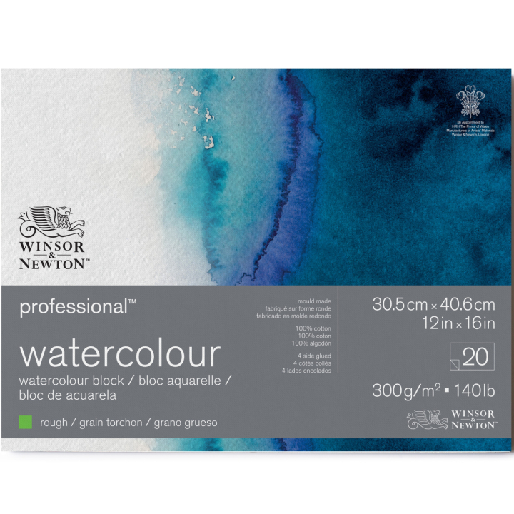 Professional Akvarelblok Rough 31x41 cm 300g i gruppen Papir & Blokke / Kunstnerblokke / Akvarelblokke hos Pen Store (138088)