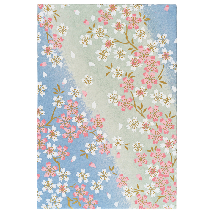 Notebook Goshuincho Blue Flower i gruppen Papir & Blokke / Kunstnerblokke / Skitsebøger hos Pen Store (138160)