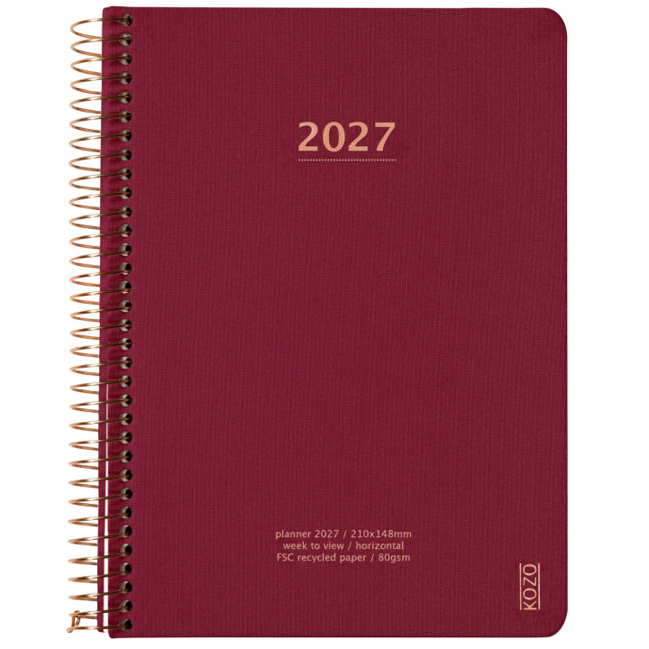 Kalender 2027 A5 Weekly Berry i gruppen Papir & Blokke / Kalendere / 12 mdr kalendere hos Pen Store (138279)