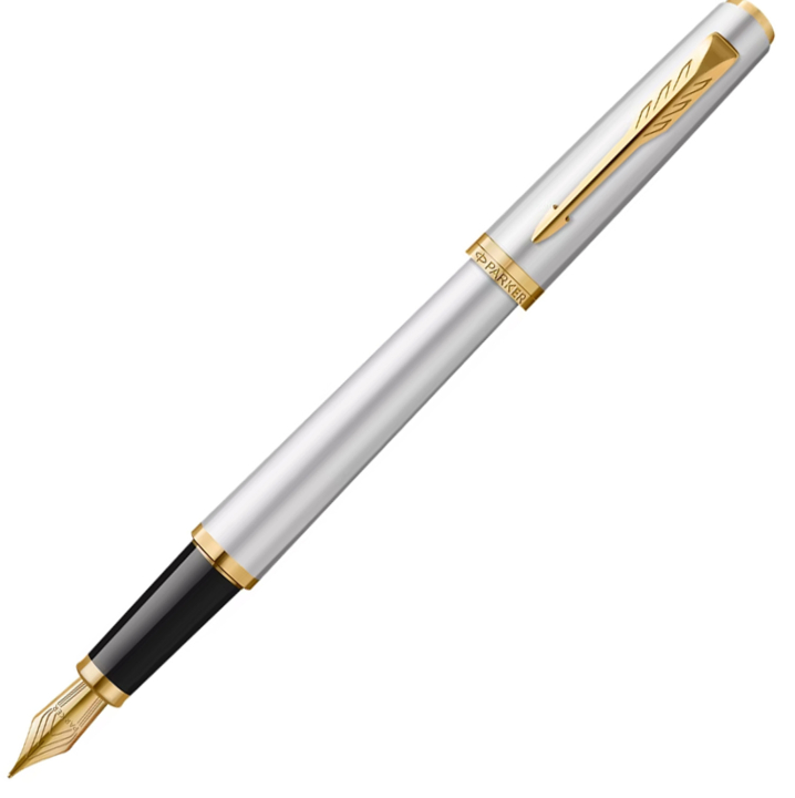 Meridian Chrome/Gold Fyldepen i gruppen Penne / Fine Writing / Fyldepenne hos Pen Store (138303_r)