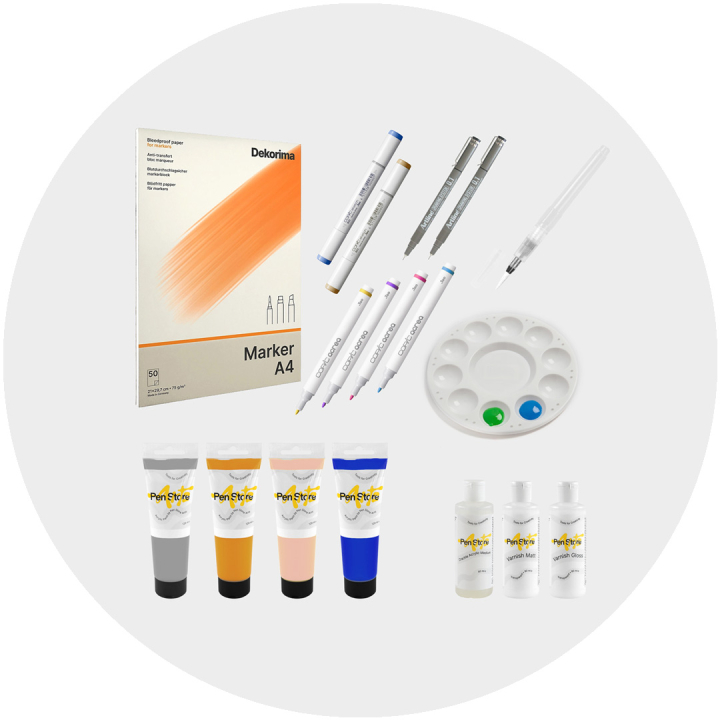 Mini Creativity Bundle i gruppen Kunstnerartikler / Kunstnersæt / Malingsæt hos Pen Store (bundle_1)