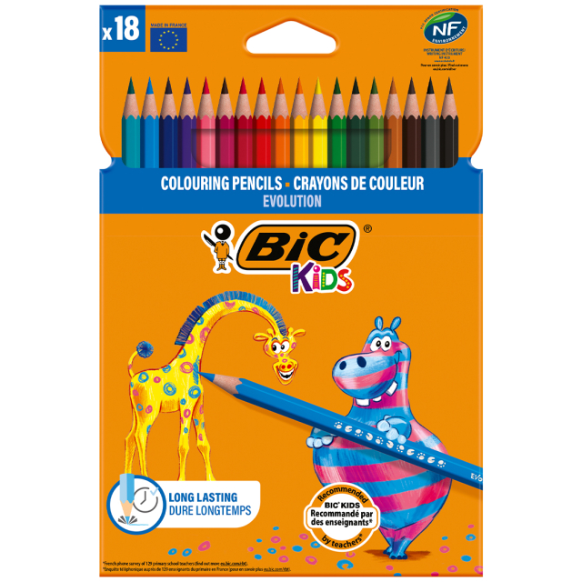 Kids Evolution Farvepenne 18-pak