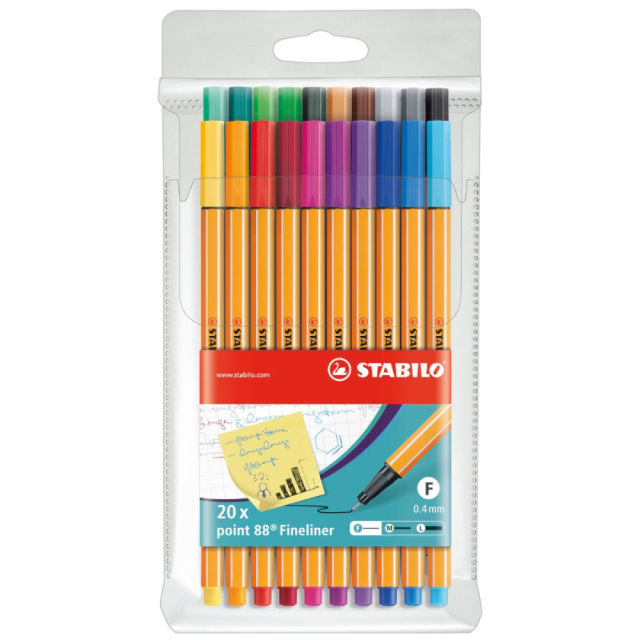 Point 88 Fineliner 20-pak