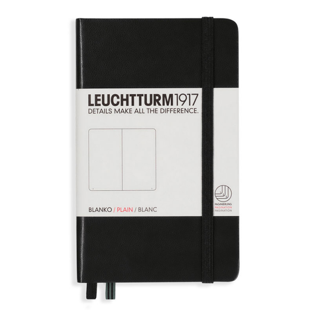 Notesbog A6 Pocket Plain Black