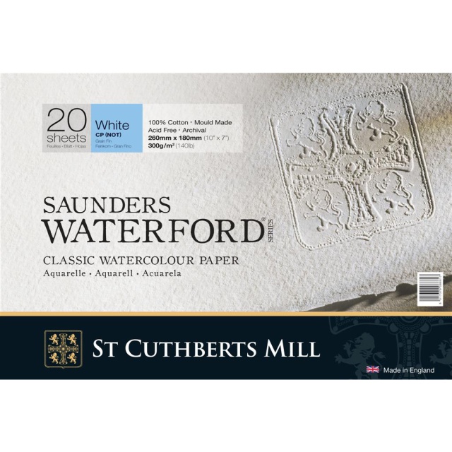 Saunders Waterford Akvarelblok 300 g 26 x 18 cm CP/NOT