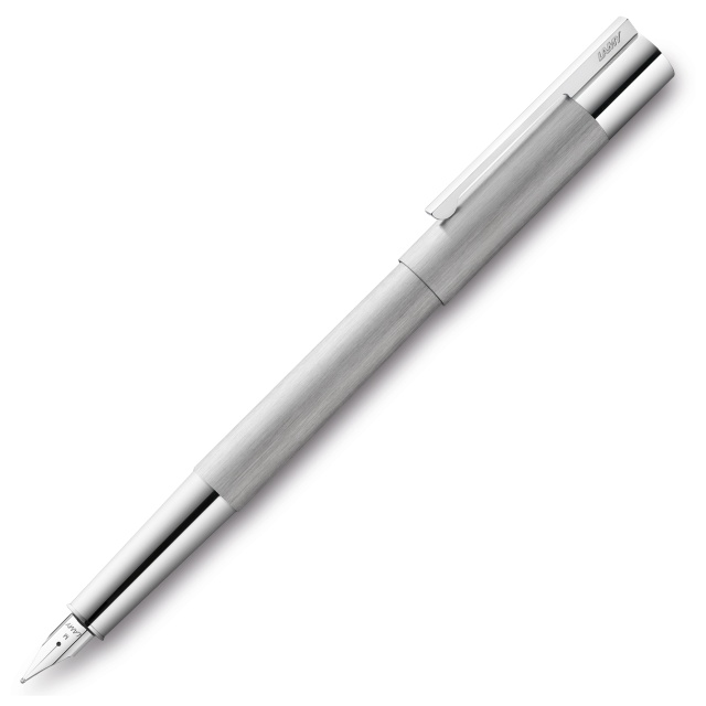Scala Brushed Silver Fountain Pen