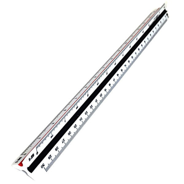 Trekant Skala Lineal 30 cm 20-125
