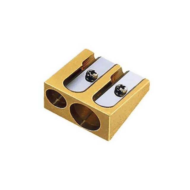 Double Wedge Messing Blyantspidser