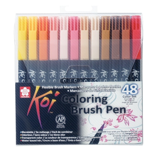 Koi Colouring Brush Pen sæt 48 stk