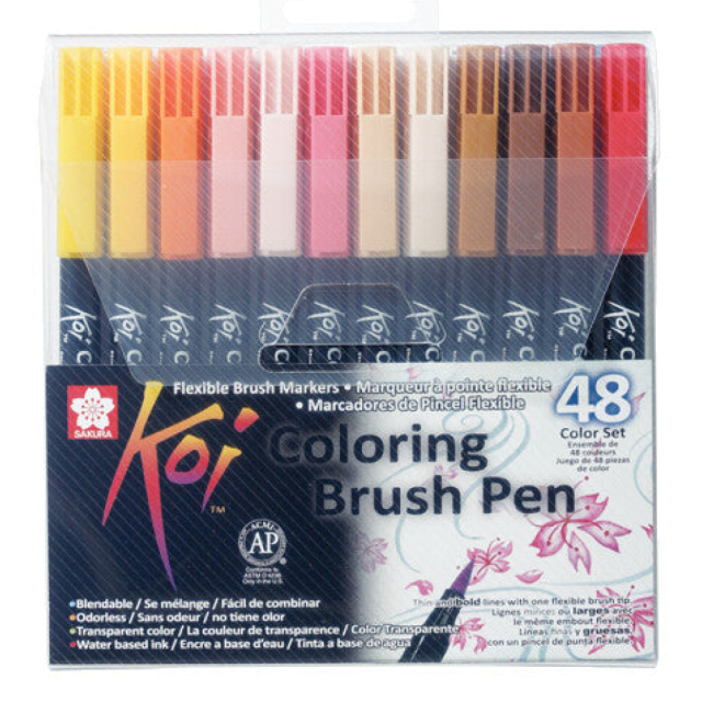 Koi Colouring Brush Pen sæt 48 stk