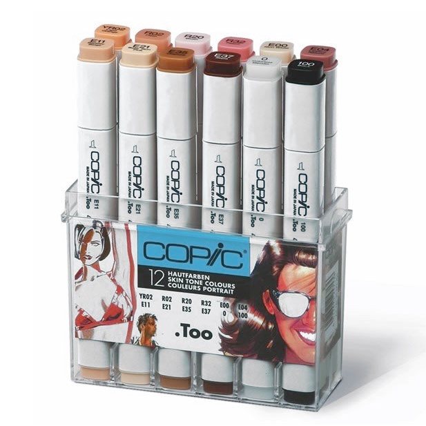 Marker sæt 12 stk Skin tones