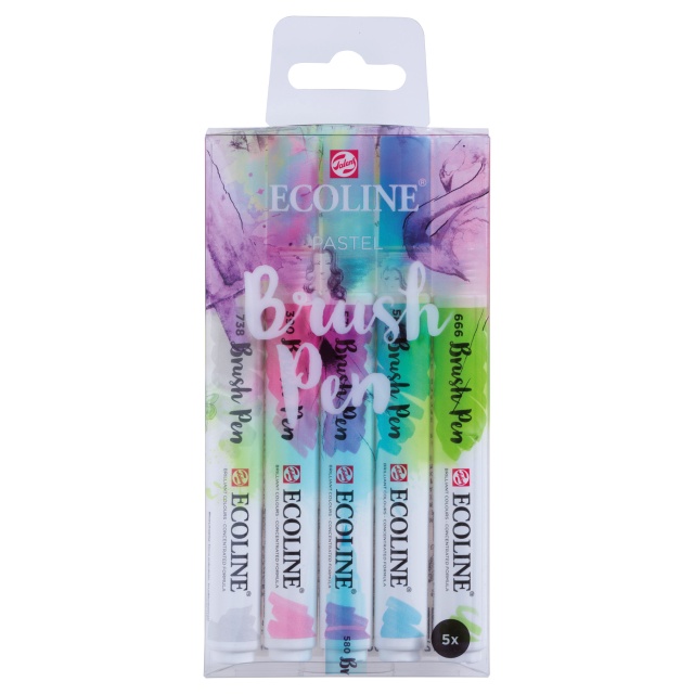 Brush Pen Pastel 5-set