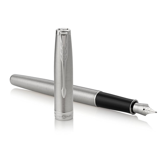 Sonnet Steel/Chrome Fyldepen Medium i gruppen Penne / Fine Writing / Fyldepenne hos Pen Store (104818)