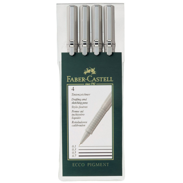 Ritpenna Ecco Pigment sæt 4 stk