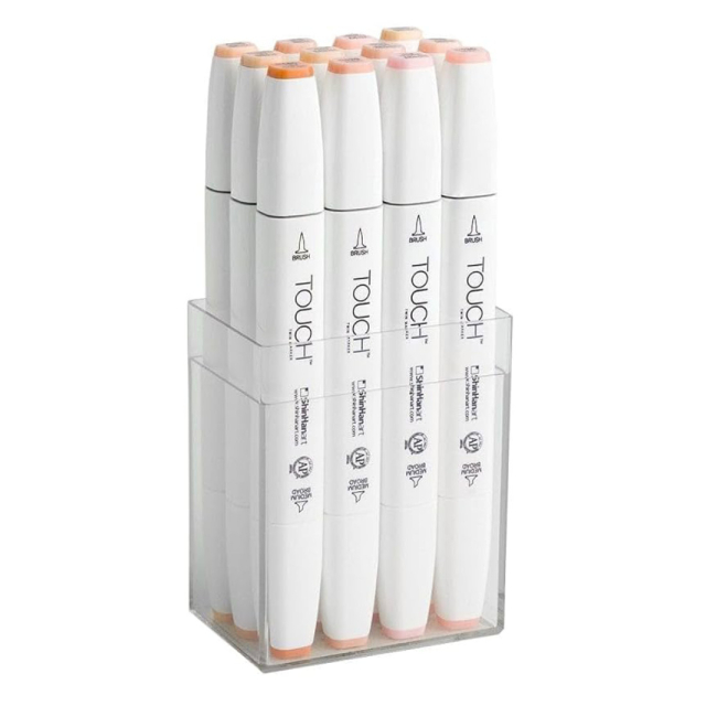 Twin Brush Marker sæt 12 stk Skin