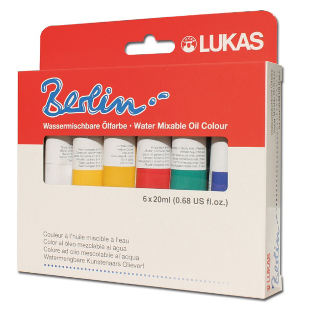 Berlin Water Mixerable Oil Color Starter 20 ml 6-set
