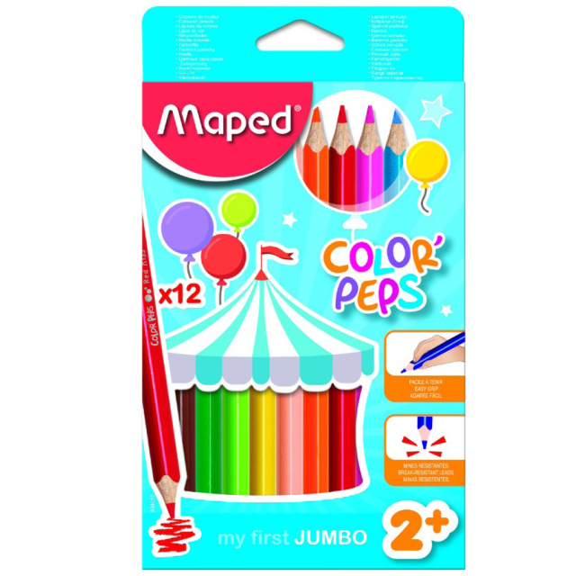 Color Peps Farvepenne Jumbo 12-sæt