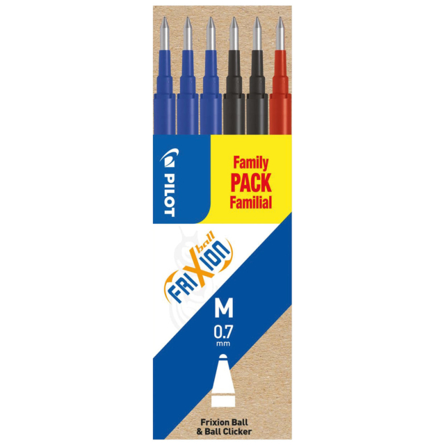 Refill FriXion 0.7 sæt 6 stk