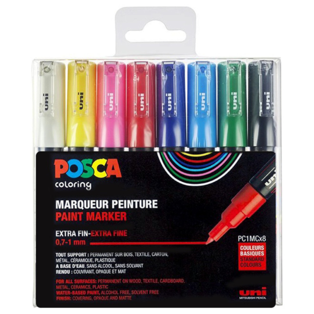 Posca PC-1MC Standard Colours 8-sæt