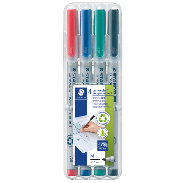 Lumocolor Non-permanent Medium sæt 4 stk