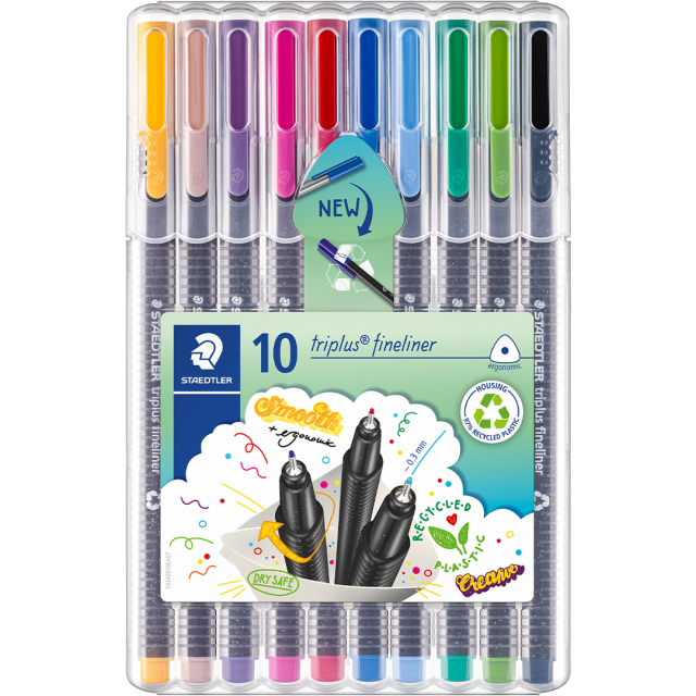 Triplus Fineliner sæt 10 stk