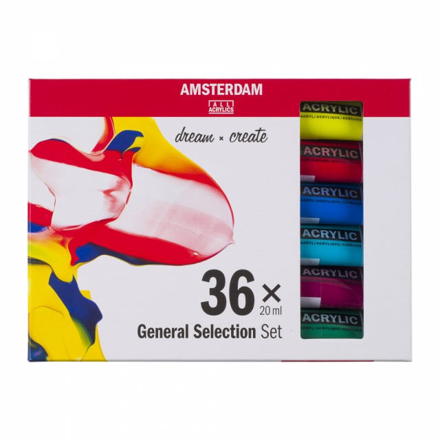 Akryl Standard Sæt 36 x 20 ml