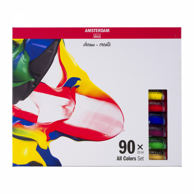 Akryl Standard Sæt 90 x 20 ml