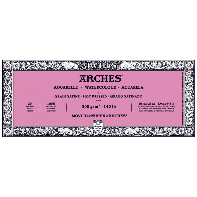 Akvarelblok HP 300g 10x25cm