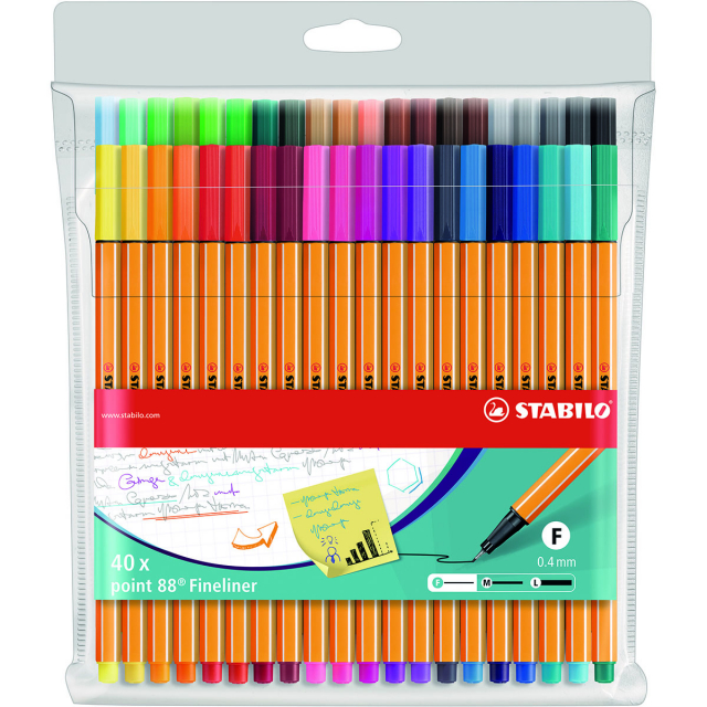 Point 88 Fineliner 40-pak