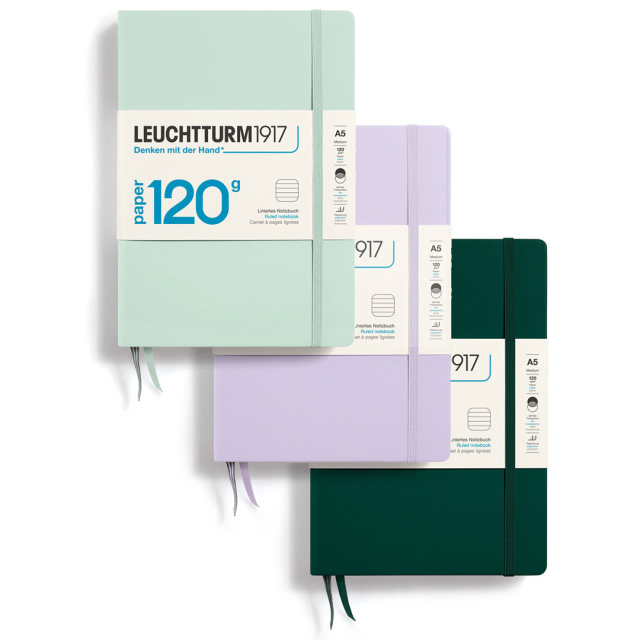 Notebook A5 120g Linjeret Mint Green i gruppen Papir & Blok / Skriv og noter / Notesbøger hos Pen Store (132547)