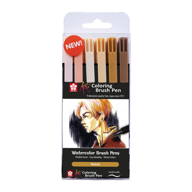 Koi Penselpenne 6-set Portrait