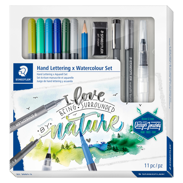 Mixed Akvarell & Hand lettering 11-set