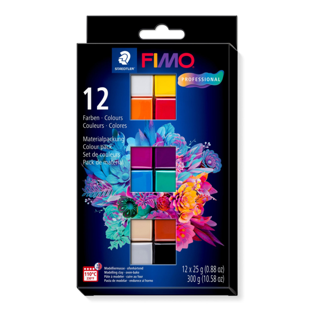 FIMO Professional Modelleringsler Basic colours 12-pack