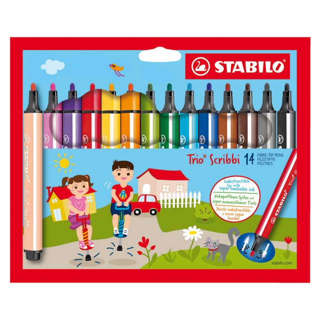 Trio Scribbi Tuschpenne 14-pak