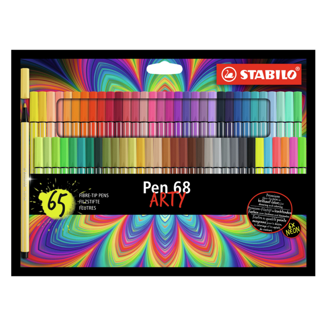 Pen 68 Fiberspids Arty 65-pak