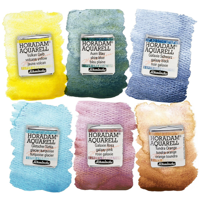 Horadam Super Granulation Deep sea green Half Pans i gruppen Kunstnerartikler / Kunstnerfarver / Akvarelmaling / Akvarelfarve i kop hos Pen Store (128006)
