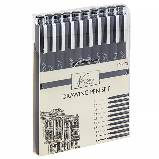 Drawing Pen Fineliners 10-sæt