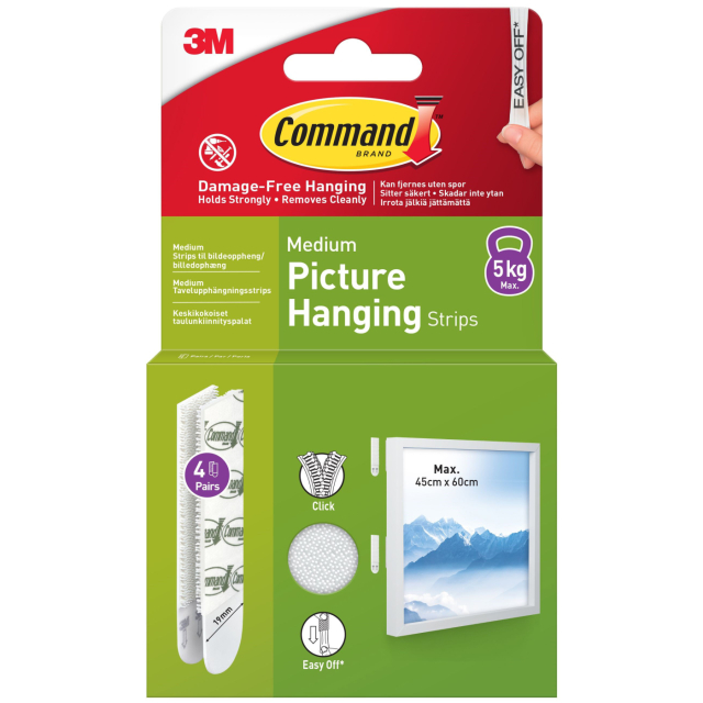 Command Strips for billedophæng Medium 4 st